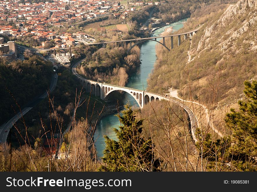 The biggest stone arch in Europe - Solkan bridge