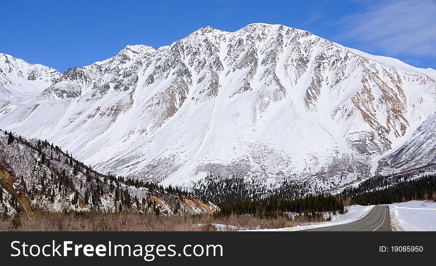 Rainbow Mountain in Alaska Range