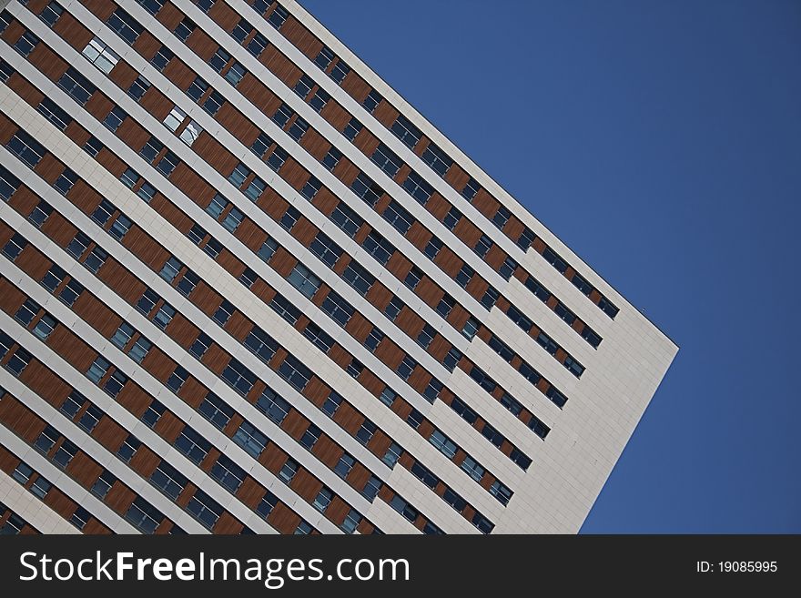 White office building in business district