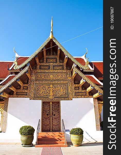 The sanctuary in Thai temple