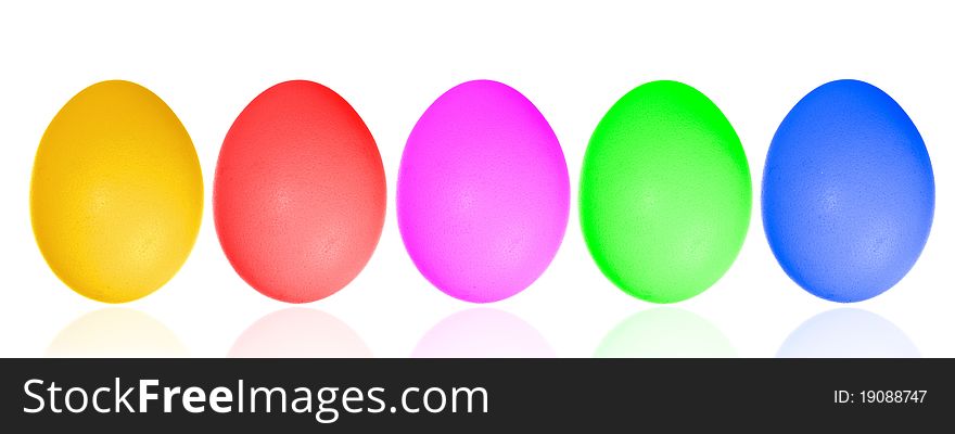Easter Eggs isolated on white background