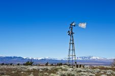 Broken-Down Windmill On Desert Farm Stock Photos Broken-Down Windmill On Desert Farm Stock Photos