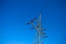 Electrical Pylon Over Blue Sky Royalty Free Stock Image Electrical Pylon Over Blue Sky Royalty Free Stock Image