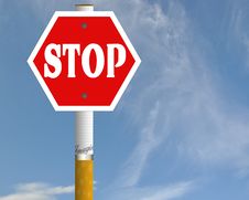 Stop Cigarette Road Sign Royalty Free Stock Photos Stop Cigarette Road Sign Royalty Free Stock Photos