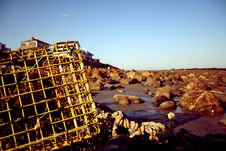 Lobster Pot On The Beach Royalty Free Stock Image Lobster Pot On The Beach Royalty Free Stock Image