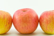 Three Apples On White Background Royalty Free Stock Images Three Apples On White Background Royalty Free Stock Images