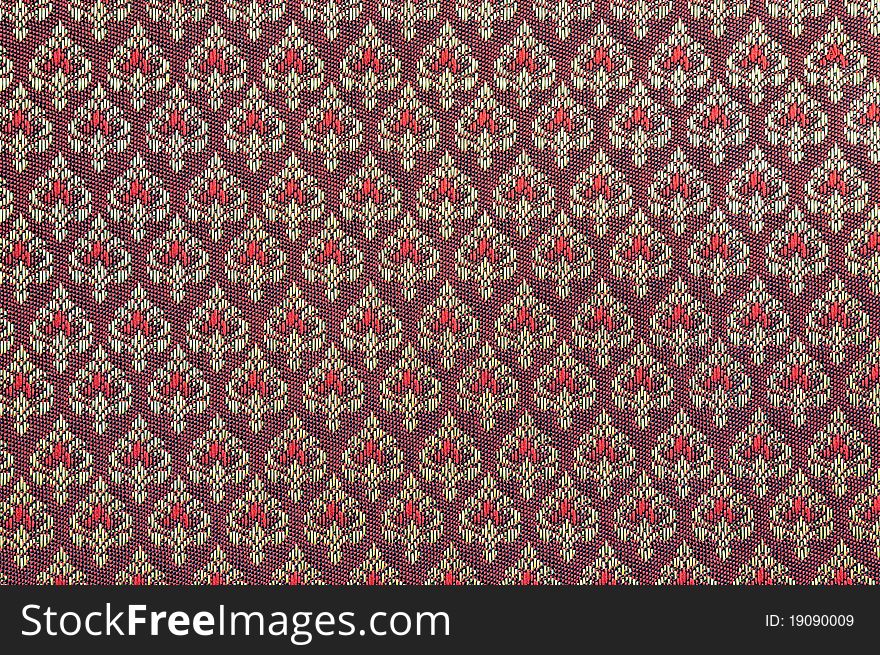 Vintage traditional Thai handmade fabric texture background. Vintage traditional Thai handmade fabric texture background