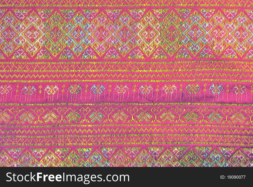 Vintage traditional Thai handmade fabric texture background. Vintage traditional Thai handmade fabric texture background