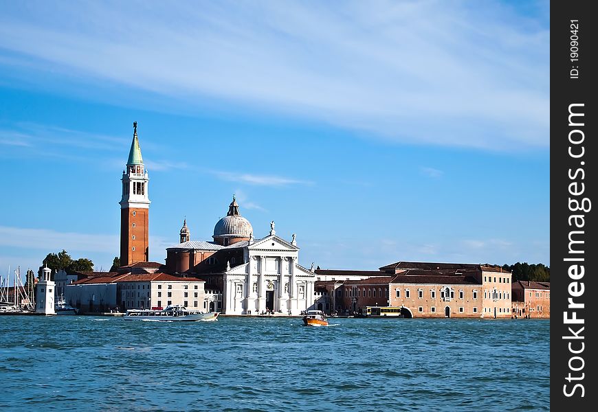 Seaview with blue sky of Piazza San Marco and The Doge's Palace, Venice, Italy. Seaview with blue sky of Piazza San Marco and The Doge's Palace, Venice, Italy