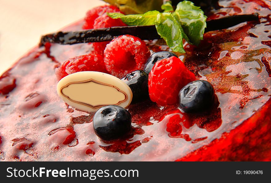 beautiful cake with fresh berries. beautiful cake with fresh berries