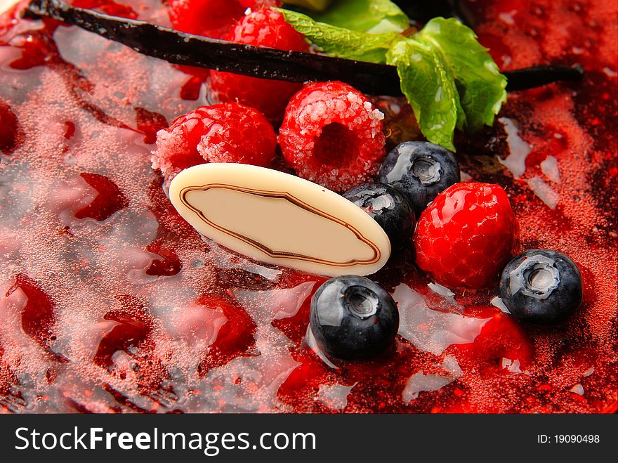beautiful cake with fresh berries