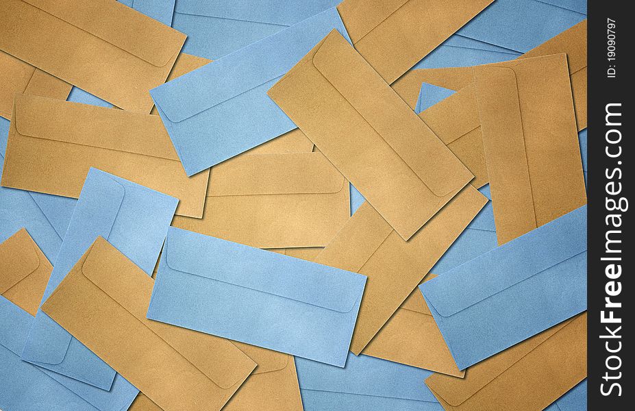Brown and blue Envelope on Vintage
