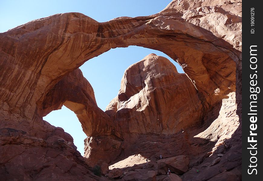 Double Arch; 3 holes in rock