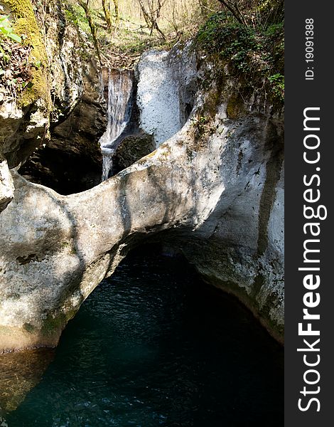 Natural stone arch named Krcnik (Slovenia)