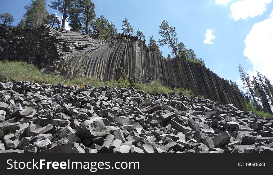 Solidfied magma formed stranged shapes. Solidfied magma formed stranged shapes