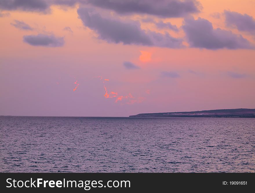 Night marine  landscape