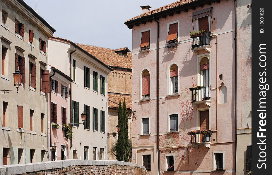 City ??of Treviso, Italy, in the spring in the Venetian