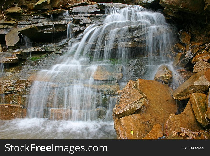 A small waterfall in Signal Mountain, Tennessee. A small waterfall in Signal Mountain, Tennessee