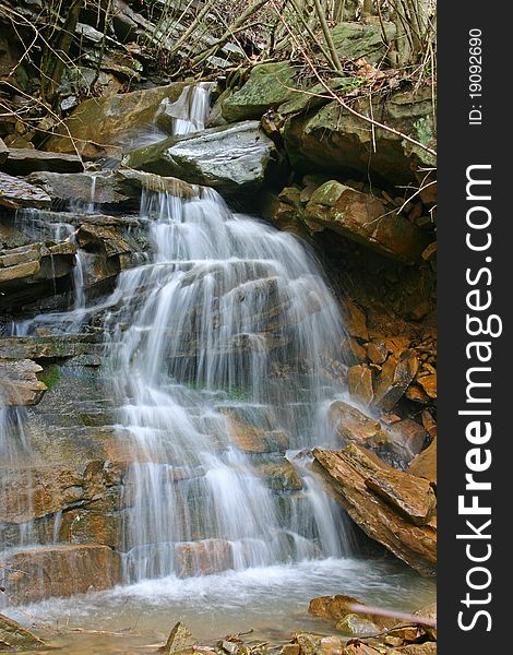 A small waterfall in Signal Mountain, Tennessee. A small waterfall in Signal Mountain, Tennessee