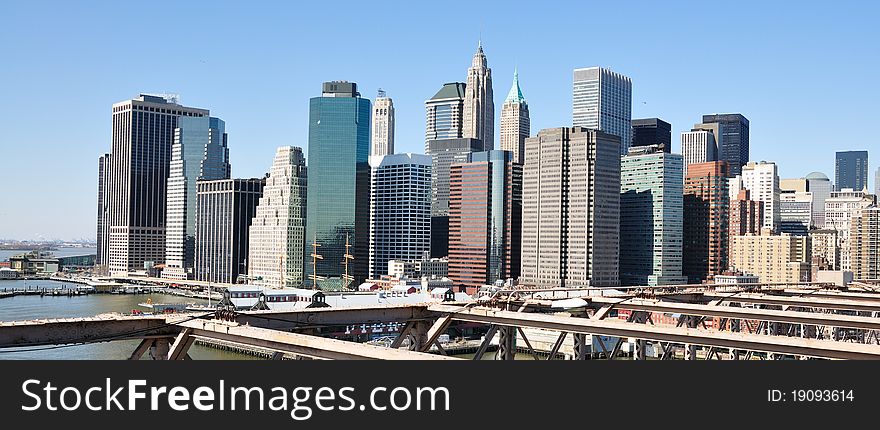 New York City Skyline at night. New York City Skyline at night