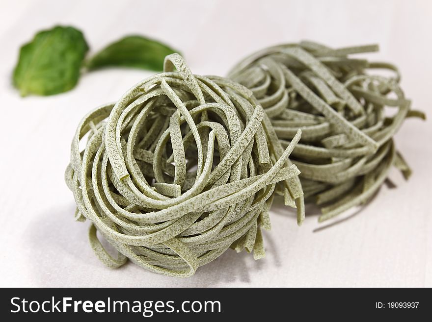Picture of homemade spinach pasta