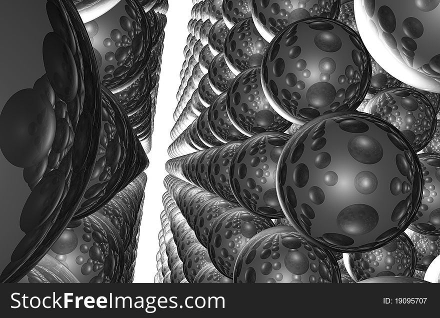 Abstract 3D spheres background