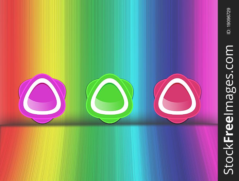 Abstract rainball with colorful button background. Abstract rainball with colorful button background