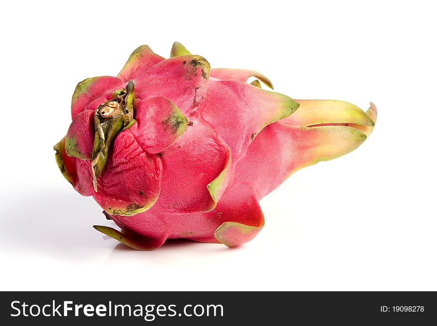 Tropical dragon fruit on isolated