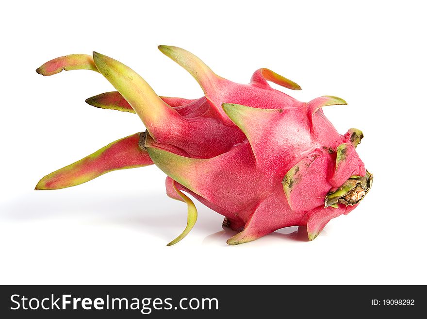 Tropical dragon fruit on isolated