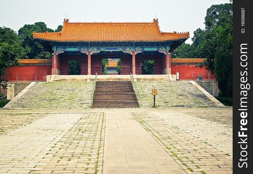 China, Beijing, image of the Ming Tomb. China, Beijing, image of the Ming Tomb