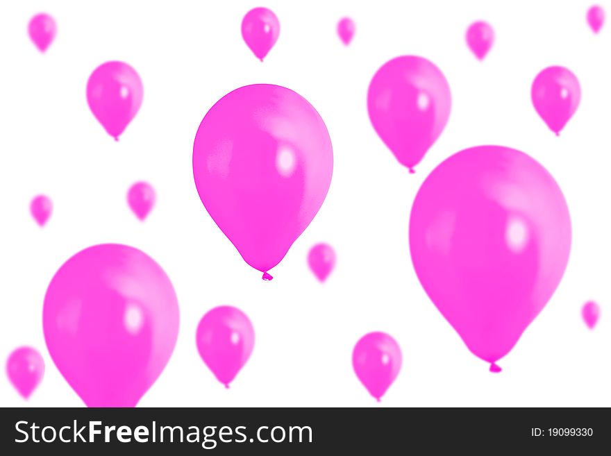 Balloons isolated on a white background