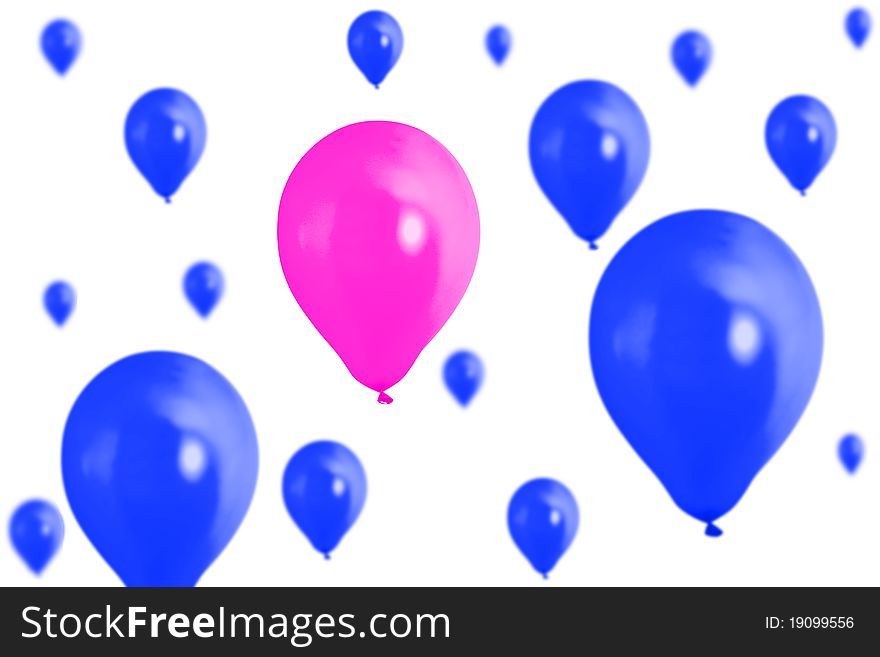 Balloons isolated on a white background