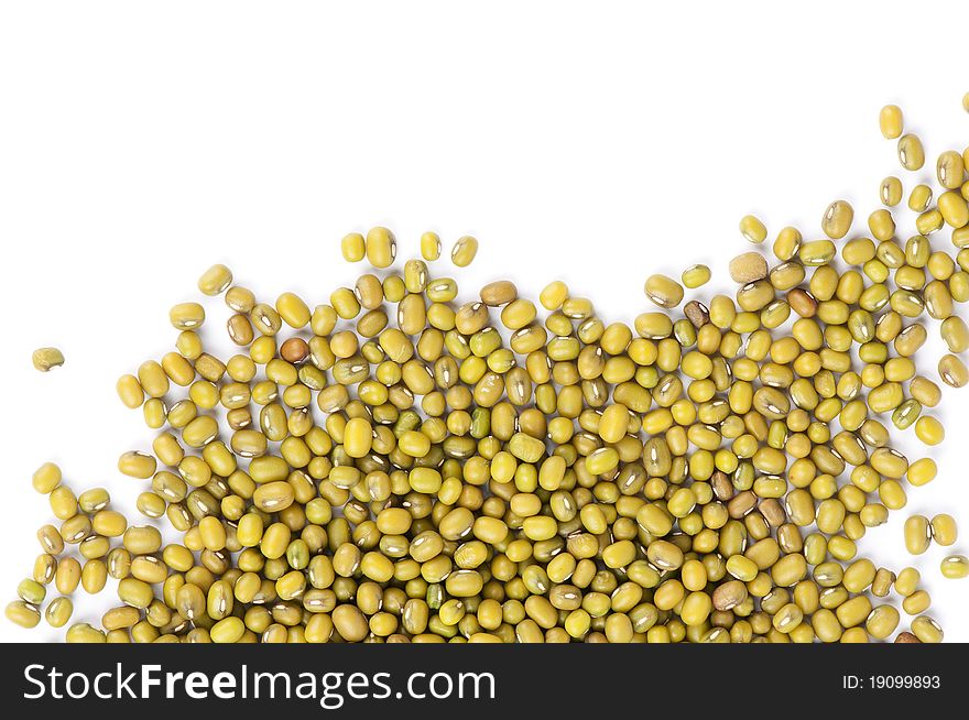 Mung beans isolated on white