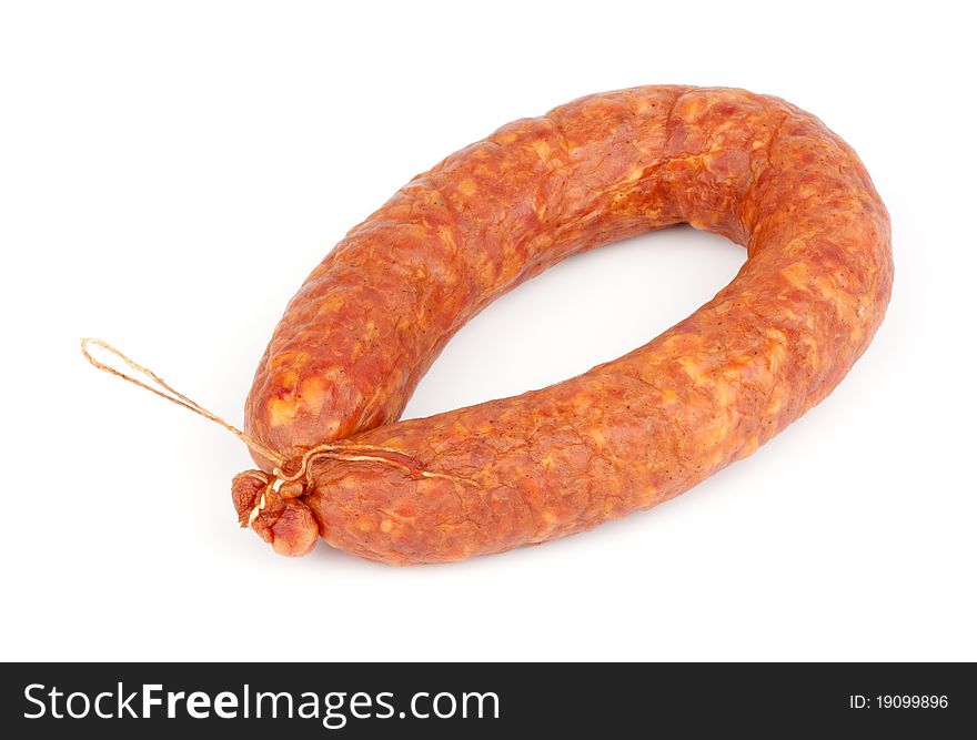 Sausage on a white background