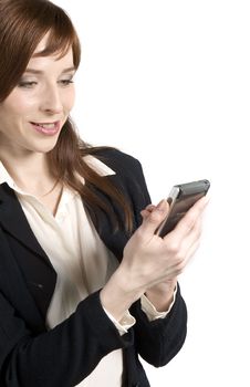 Business Girl With PDA Stock Images