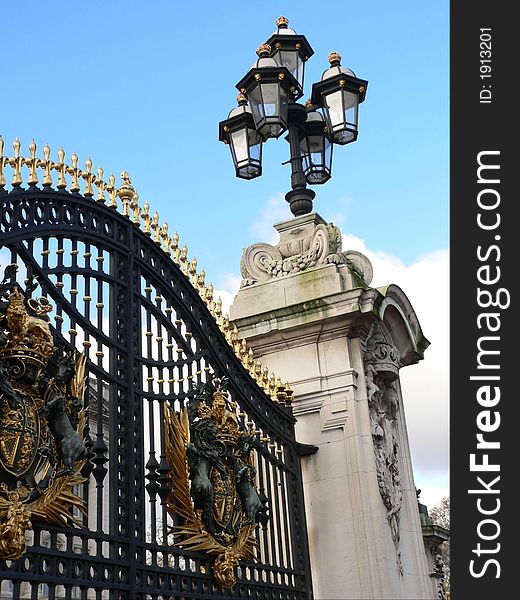 Buckingham Palace gates.