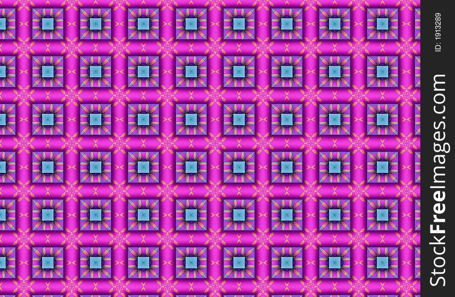 Purple And Blue Tiles Pattern