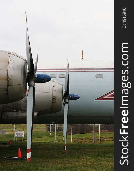 Propellers on an old aeroplane. Propellers on an old aeroplane