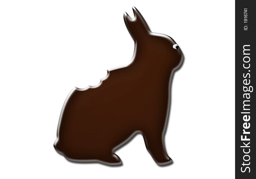 Illustration of Chocolate Easter Rabbit. Illustration of Chocolate Easter Rabbit