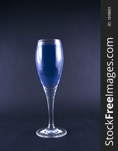 Glass With A Blue Drink