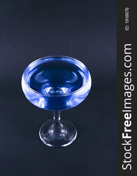 Glass With A Blue Drink