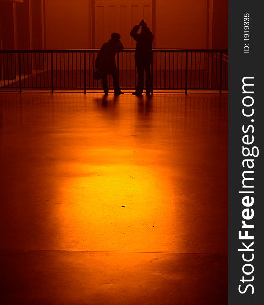 Man taking picture at the Tate Modern, London. Man taking picture at the Tate Modern, London.