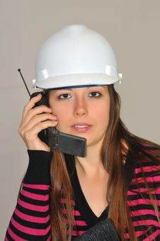 Girl Builder Royalty Free Stock Images Girl Builder Royalty Free Stock Images