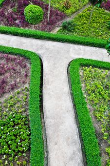 Stone Way And Green Grass Stock Photos Stone Way And Green Grass Stock Photos