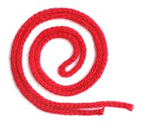 Red Synthetic Ropes Royalty Free Stock Image
