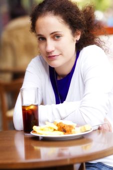 Girl Enjoying Soda Royalty Free Stock Photography Girl Enjoying Soda Royalty Free Stock Photography