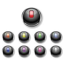 A Set Of Round Buttons Stock Image A Set Of Round Buttons Stock Image