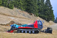 Mountain Snow Excavator Stock Photos Mountain Snow Excavator Stock Photos