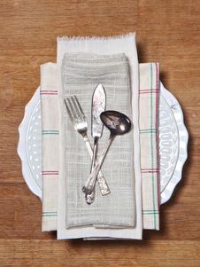Old Cutlery Setting Royalty Free Stock Photography Old Cutlery Setting Royalty Free Stock Photography