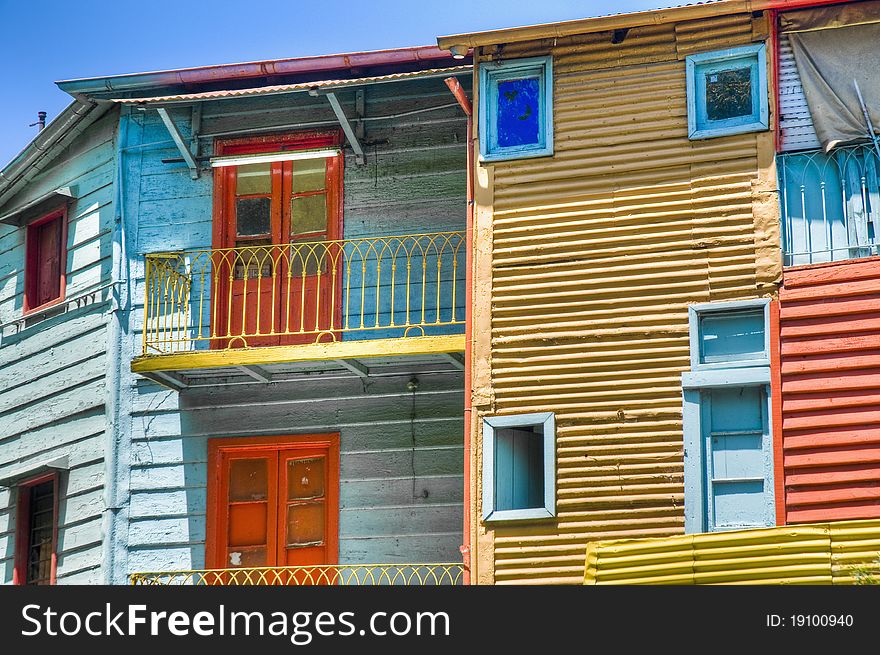 Colorful houses at Caminito street in La Boca, Buenos Aires. Colorful houses at Caminito street in La Boca, Buenos Aires